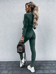 Long sleeve top casual pants fashion tracksuit