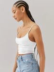 Knitted women's slim-fit top Spice Girl halter vest with a base shirt