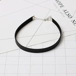 Fashion hipster collar simple leather cord choker