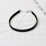 Fashion hipster collar simple leather cord choker