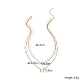 Cold wind simple zircon multi-layer necklace