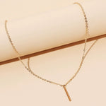 Geometric simple folded necklace women