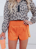 High-waisted casual shorts Fitness pants