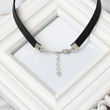 Fashion hipster collar simple leather cord choker