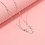 Antler necklace short collarbone chain for women