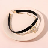 Double-layer simple short love collar