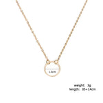 Geometric circle necklace Circular collarbone chain