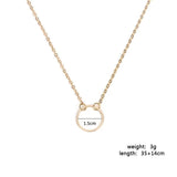 Geometric circle necklace Circular collarbone chain