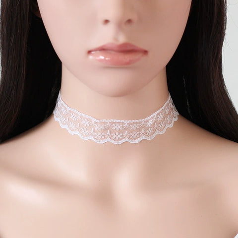 Punk lace necklace choker