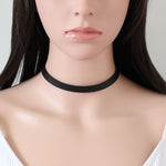 Fashion hipster collar simple leather cord choker