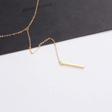 Simple fashion long necklace women's collarbone chain