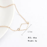 Fashion simple popular geometric necklace women