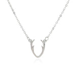 Antler necklace short collarbone chain for women