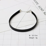 Fashion hipster collar simple leather cord choker