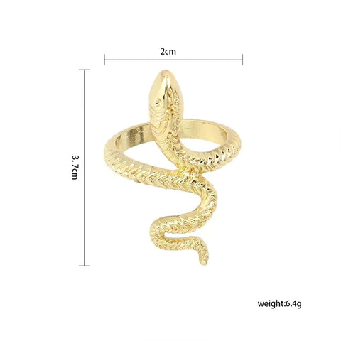 Simple domineering wrapped snake ring