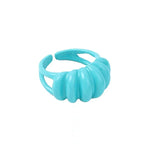 Simple candy color niche open ring