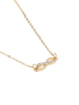 Fashion hollow 8-figure diamond bow necklace