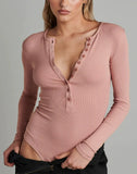 Long-sleeved tight button-down V-neck sweater with high pop Spice jumpsuit