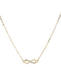 Fashion hollow 8-figure diamond bow necklace