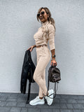 Long sleeve top casual pants fashion tracksuit