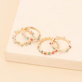 Cold wind color rice bead index finger joint ring