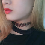 Korean velvet collar choker butterfly choker