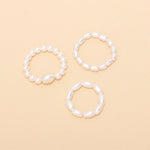 Shaped pearl elastic ring