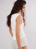 threaded button-down inside a vest summer sleeveless shirt