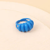 Simple candy color niche open ring