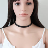 Fashion hipster collar simple leather cord choker