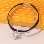 Double-layer simple short love collar