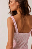 High-waisted sequined sexy camisole vest