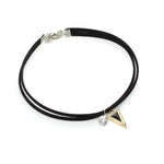 Stereogeometric triangle short necklace for women