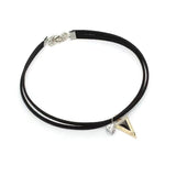 Stereogeometric triangle short necklace for women