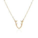 Antler necklace short collarbone chain for women