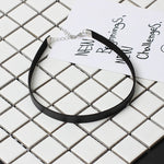 Fashion hipster collar simple leather cord choker