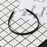 Fashion hipster collar simple leather cord choker