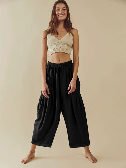 Casual pants wide leg pants Loose sports home pants