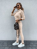 Long sleeve top casual pants fashion tracksuit