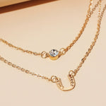 Cold wind simple zircon multi-layer necklace