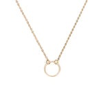 Geometric circle necklace Circular collarbone chain