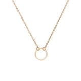 Geometric circle necklace Circular collarbone chain