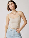 Knitted women's slim-fit top Spice Girl halter vest with a base shirt