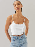 Knitted women's slim-fit top Spice Girl halter vest with a base shirt