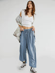 Casual pants wide leg pants Loose sports home pants