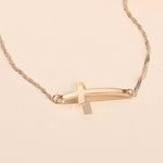 Simple cross pendant necklace