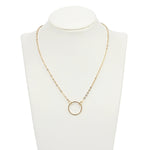 Geometric circle necklace Circular collarbone chain