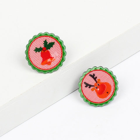 cute cartoon Christmas series seal earrings