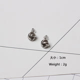 three-dimensional metal wrapped flower earrings