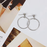 simple geometric hoop earrings